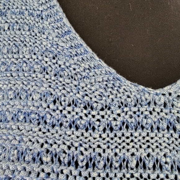 Dana Buchman Pointelle Tape Yarn Pullover Sweater Size Medium NWT - Picture 2 of 10